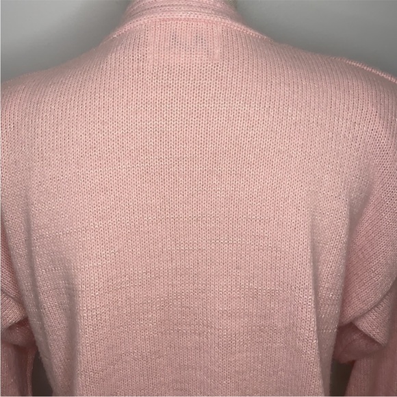 Women's Jaclyn Smith Pink V-Neck Vintage Sweater with Floral Embroidery Size L - Picture 12 of 12